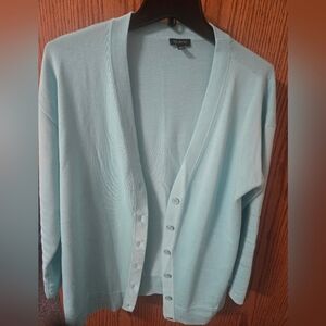 Talbots Women's Light Blue Cardigan Sweater